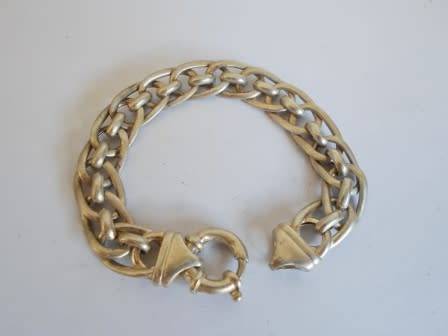 WOW!! CHUNKY STERLING SILVER BRACELET WITH SIGNORETTI CLASP  23,7g  STUNNING!!