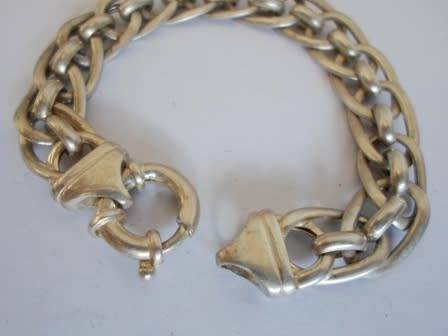 WOW!! CHUNKY STERLING SILVER BRACELET WITH SIGNORETTI CLASP  23,7g  STUNNING!!