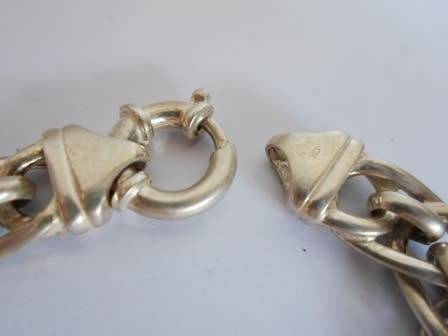 WOW!! CHUNKY STERLING SILVER BRACELET WITH SIGNORETTI CLASP  23,7g  STUNNING!!
