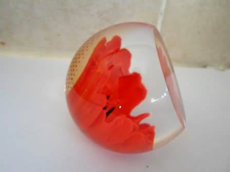 STUNNING!! CAITHNESS GLASS FLOWER PAPERWEIGHT  WOW!!