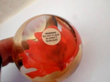 STUNNING!! CAITHNESS GLASS FLOWER PAPERWEIGHT  WOW!!