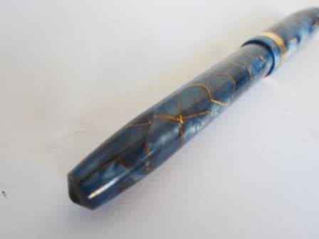 WOW!! VINTAGE CONWAY STEWART 84 BLUE MARBLED FOUNTAIN PEN WITH 14ct GOLD NIB VALUE R1000 WOW!!