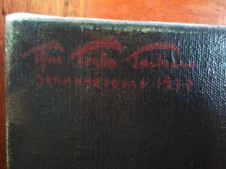 MAGNIFICENT!! POSCH JOHANNESBURG LADY OIL ON CANVAS SIGNED & DATED '77 950 X 700mm  WOW!!