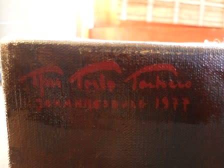 MAGNIFICENT!! POSCH JOHANNESBURG LADY OIL ON CANVAS SIGNED & DATED '77 950 X 700mm  WOW!!