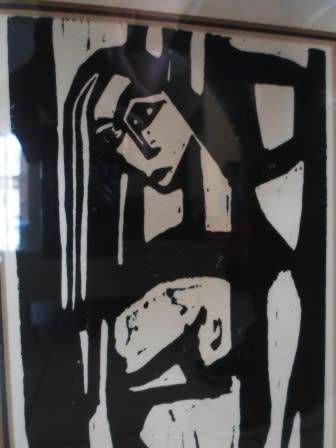 VERY RARE!! KARL HEINZ KNOEDLER LINOCUT "FAR MIMI"  410 X 110mm VALUE R2000