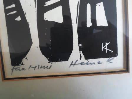 VERY RARE!! KARL HEINZ KNOEDLER LINOCUT "FAR MIMI"  410 X 110mm VALUE R2000