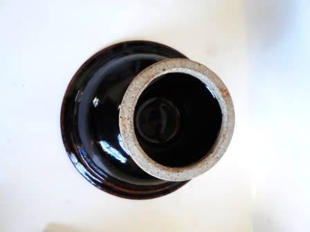 WOW!! RARE HYME RABINOWITZ BROWN GLAZED PEDISTAL BOWL  200 X 130mm VALUE R2200 WOW!!