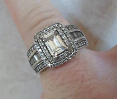 WOW!! SPECTACULAR CHETE STERLING SILVER & CZ RING  6,8g  SIZE S WOW!!