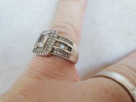 WOW!! SPECTACULAR CHETE STERLING SILVER & CZ RING  6,8g  SIZE S WOW!!