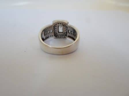 WOW!! SPECTACULAR CHETE STERLING SILVER & CZ RING  6,8g  SIZE S WOW!!