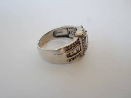 WOW!! SPECTACULAR CHETE STERLING SILVER & CZ RING  6,8g  SIZE S WOW!!