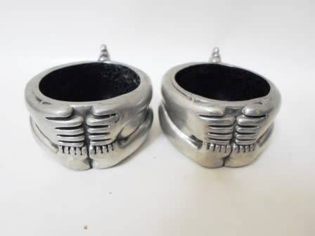 LOVELY PAIR OF 2004 CARROL BOYES MAN SALT CELLARS WOW!