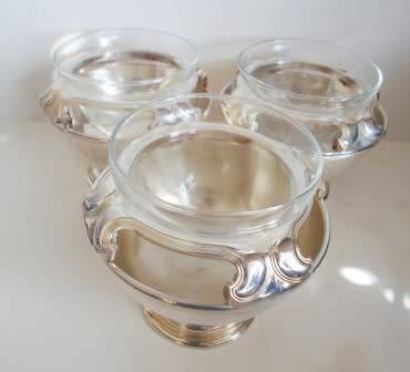 GORGEOUS SANT ANDREA ITALY SILVER PLATED SORBET ICE CUPS VALUE R1500  WOW!!