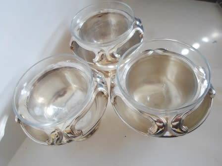 GORGEOUS SANT ANDREA ITALY SILVER PLATED SORBET ICE CUPS VALUE R1500  WOW!!