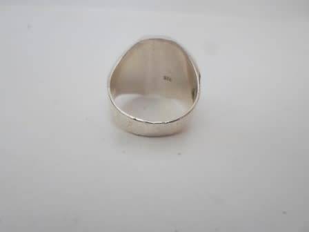 WOW!! LARGE STERLING SILVER & ONYX VERSACE STYLE RING  SIZE R  7,9g   WOW!!