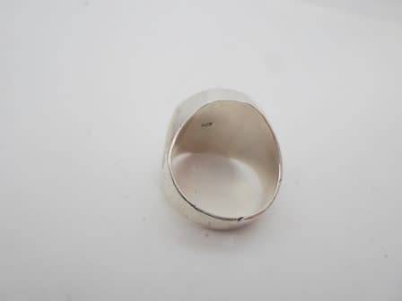 WOW!! LARGE STERLING SILVER & ONYX VERSACE STYLE RING  SIZE R  7,9g   WOW!!