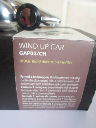 F1 FANS!! BOXED TROIKA WIND UP F1 CAR DESK PIECE DESIGNED BY HAUKE MURKEN & SVEN HANSEN WORKING!!
