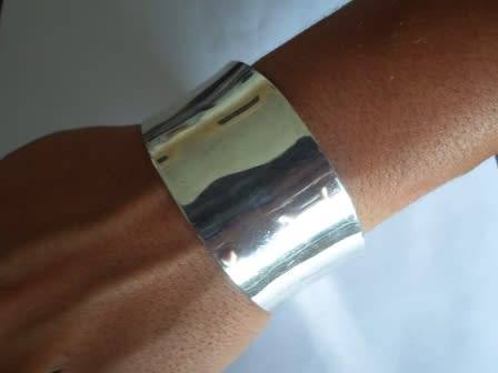 WOW!! LARGE STERLING SILVER CUFF BANGLE 36,6g STUNNING PIECE!!