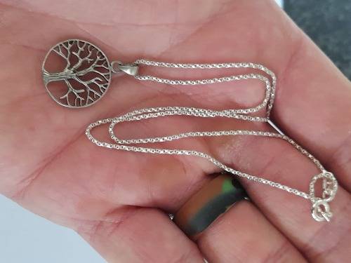 Stunning sterling silver tree of life pendant with chain 4,0g wow!!