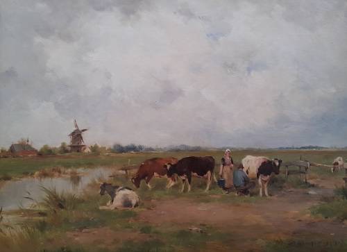 Wow!! Dutch Adriaan Johannes Groenewegen(1874-1963) oil on canvas 400x300mm VALUE R15000 WOW!!