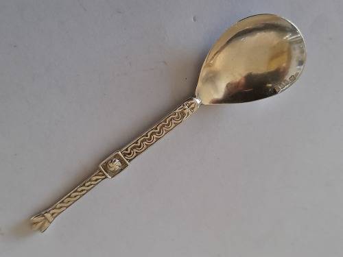 Rare!! 1941 Edinburgh silver caviar spoon with celtic design 7,8g wow!!