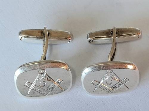 Amazing vintage german sterling silver Masonic cufflinks 9,9g wow!!