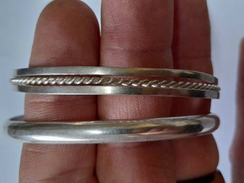 Wow!! 2 x sterling silver bangles 1 is 3 in 1   24,4g wow!!