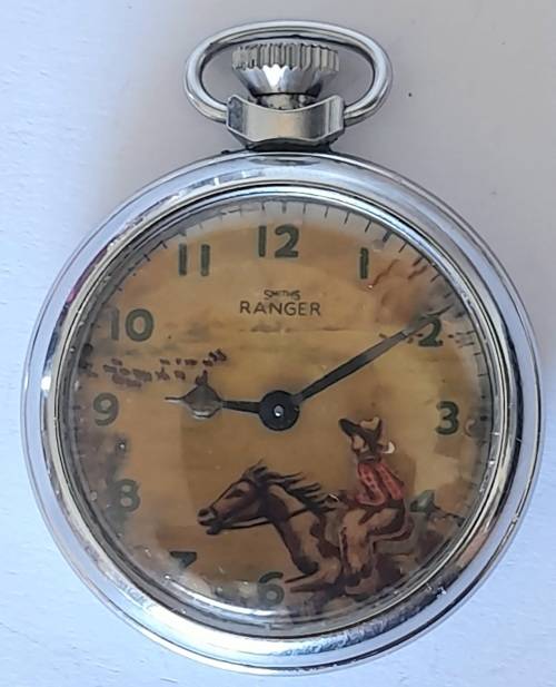 Rare!! Vintage Smiths Ranger pocket watch with seconds moving cowboy Wow!!