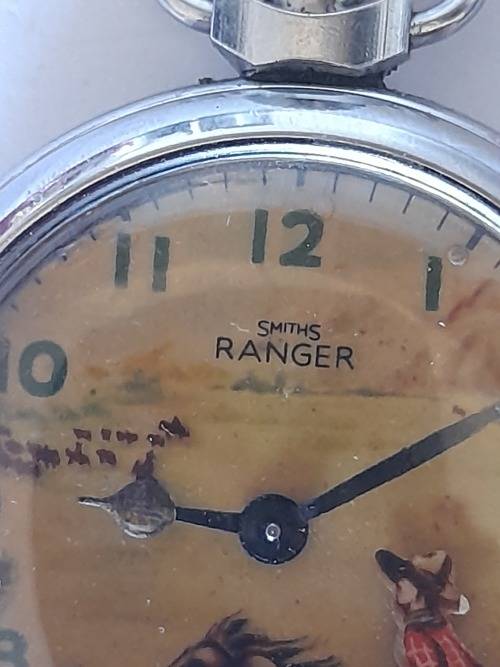 Rare!! Vintage Smiths Ranger pocket watch with seconds moving cowboy Wow!!