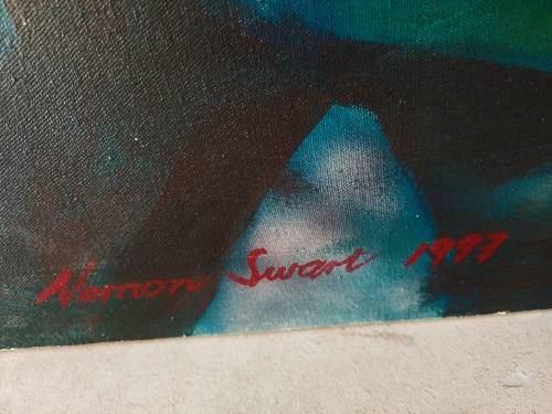 Exceptional!! Huge Vernon Swart oil on canvas of lilies 1200 x 900mm  Value R9500