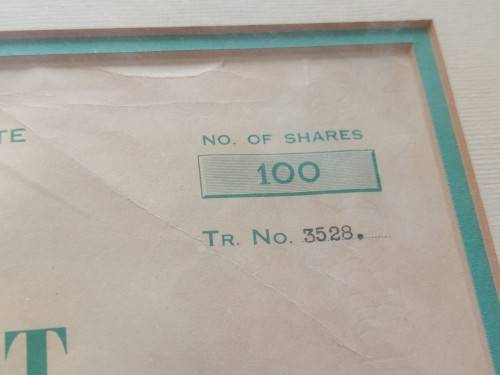 Rare!! Antique Donkergat whaling co. shares certificate circa 1910
