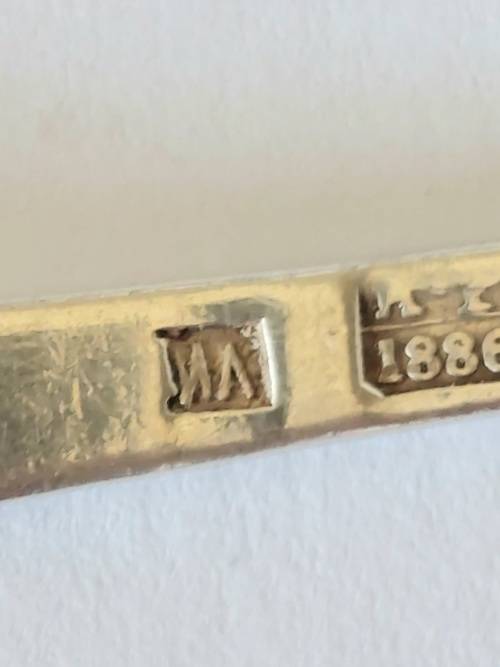 Very Rare!! 1886 Russian silver Stetl city spoon 15g what a find!!