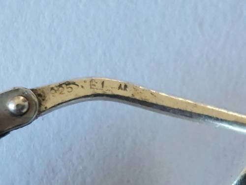 Amazing sterling silver double half hoop earrings 5,9g wow!!