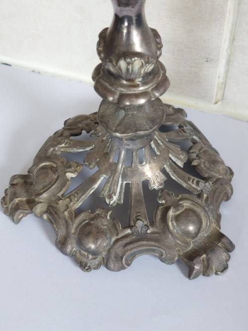 Amazing victorian pewter and glass epergne circa 1880`s wow!!
