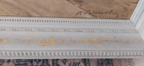 2 in 1 Robert Broadley street scene & stillife oil on board dated `43 Value R13500