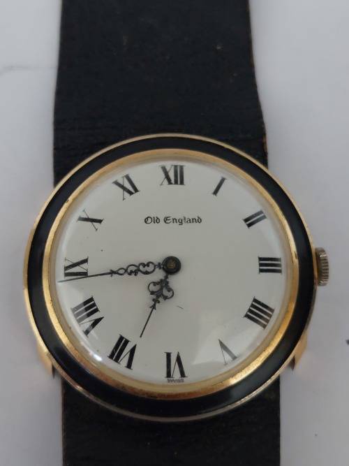 Vintage Old English large face wind up watch 100% working!!