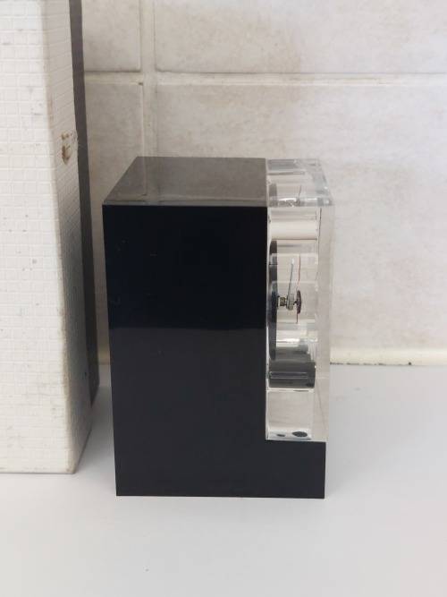 Rare New old stock!! 1970`s AEG bauhaus acrylic desk clock in box wow!!