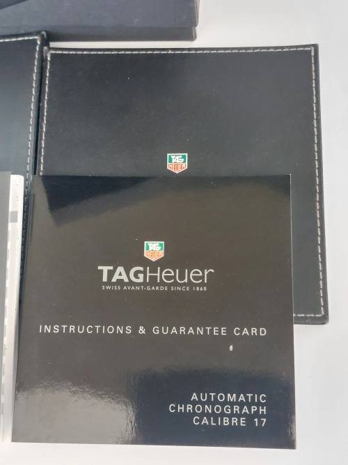 Tag Heuer calibre 17 auto chronograph watch box with papers