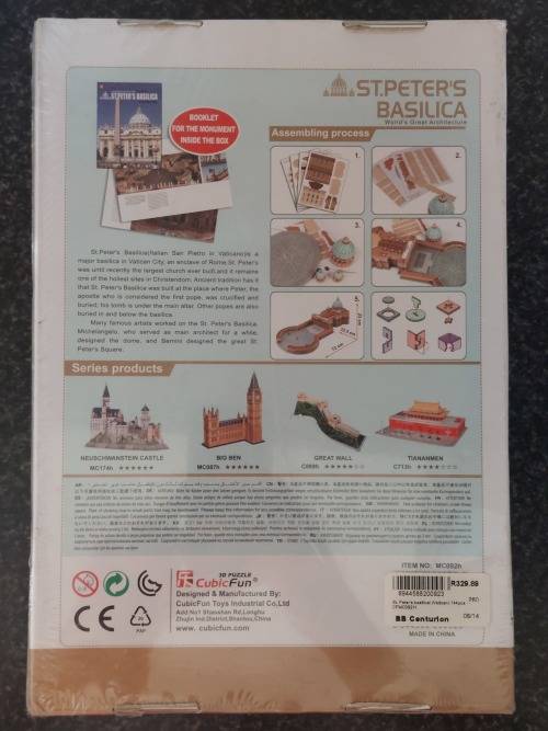 Cubic fun St Peter`s Basilica 144 piece 3d puzzle