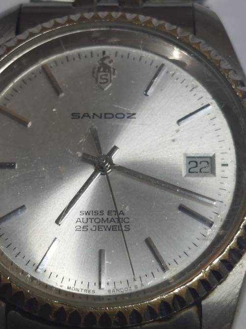 Rare Sandoz 25 jewel automatic men`s wristwatch 100% working Value R4500