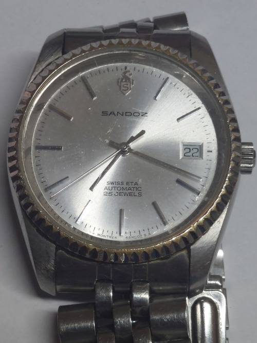 Rare Sandoz 25 jewel automatic men`s wristwatch 100% working Value R4500