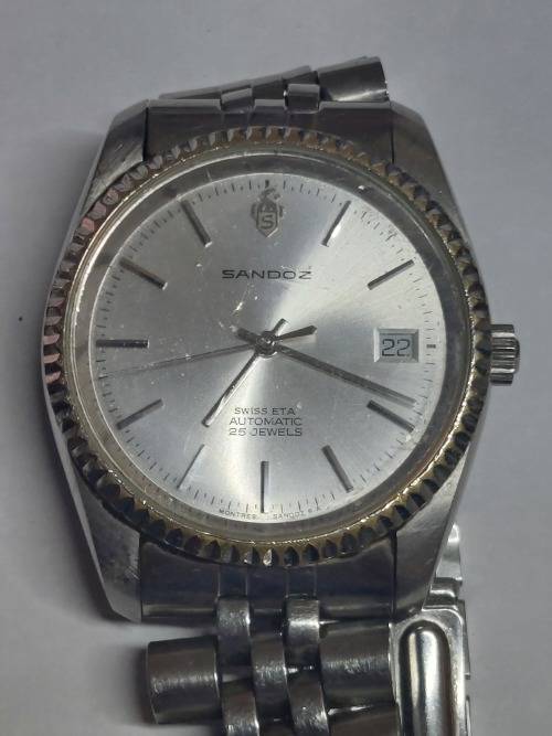 Rare Sandoz 25 jewel automatic men`s wristwatch 100% working Value R4500