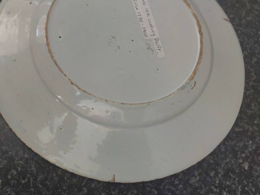 Rare!! 18th century Delft plate circa 1780`s Value R3500