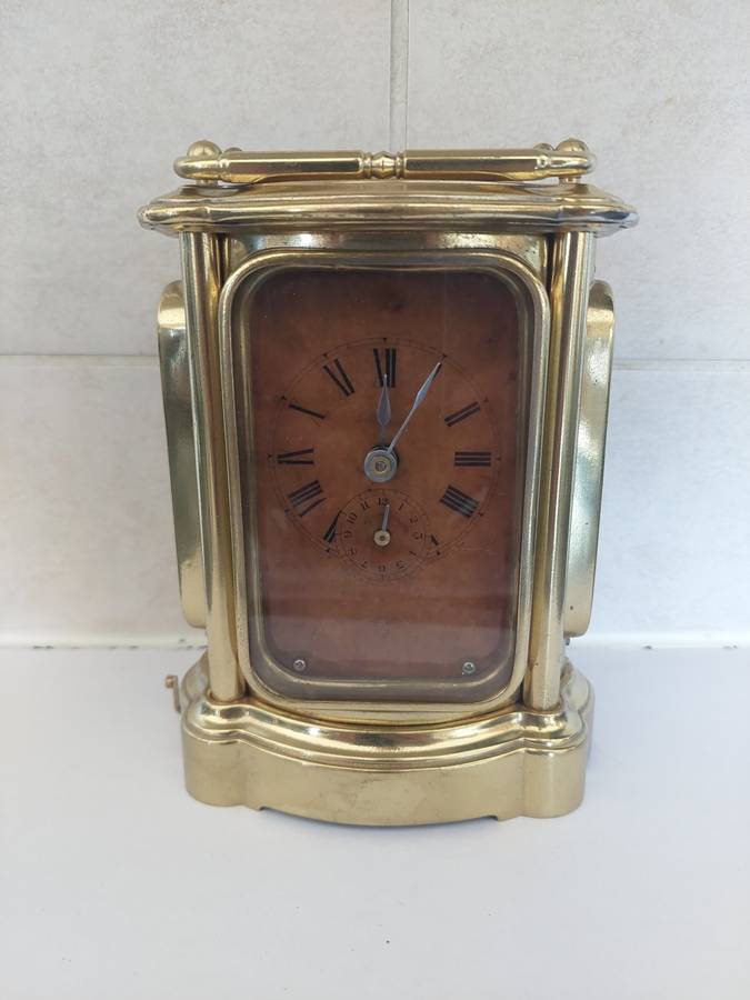 Very Rare!! 1890`s Ansonia Peep O Time Carriage clock 100% working!! Value R3500
