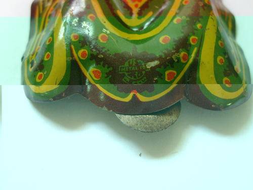 "US METAL TOY" VINTAGE TIN HOPPING FROG