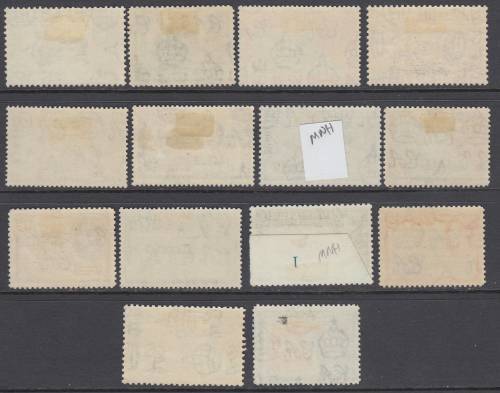 B151201 WITH EXTRA PRINTINGS are MNH and MH Gilbert and Ellis 1939 complete MH set cat R 1100