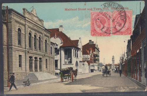 BB161031  MAITLAND STREET = Bloemfontein  South Africa 1919 KGV card