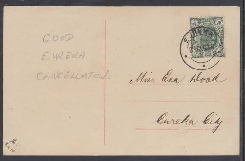 B170522 SMALLEST POST OFFICE in Transvaal 1909 EURIKA see details RR