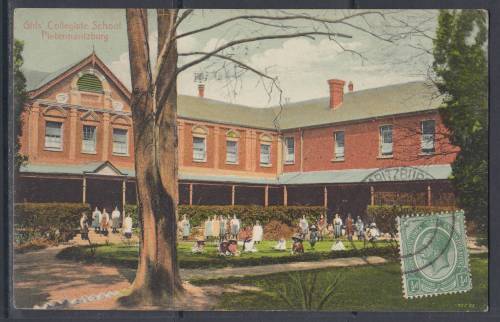 B190401 GIRLS COLLEGIATE Catholic SCHOOL Pietermaritzburg Natal KGV 1923 VFU card