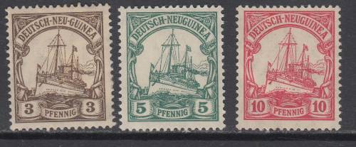 B190701 Germany New Guinea circa 1906 Occupation issue MH x 3